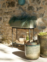 Next La Redoute Intérieurs Sage Green Fleury High Metal Planter- Buy online at McGrocer