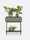 La Redoute Intérieurs sage green tall planter with shelf 75cm, imported from the UK