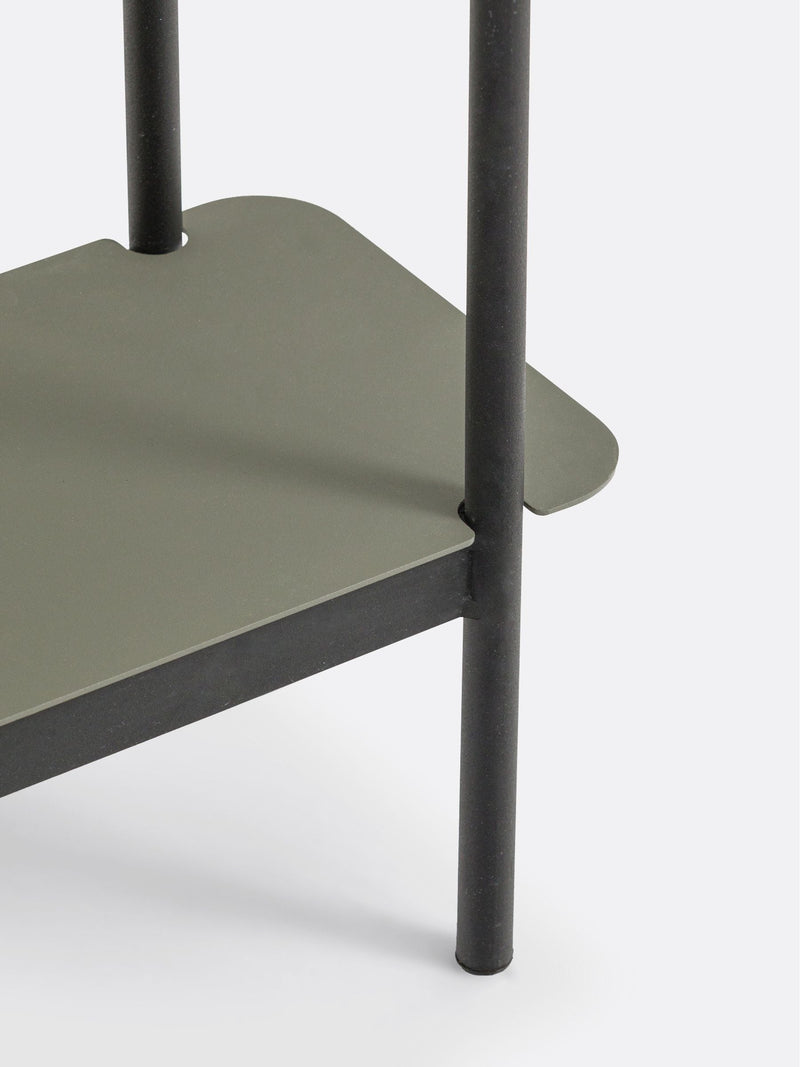 La Redoute Intérieurs sage green tall planter with shelf 75cm, imported from the UK