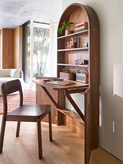 Next La Redoute Intérieurs Walnut Marcela Bookcase with Hideaway Desk- Buy online at McGrocer