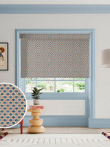 Next Land & Shore Blue Red Dawn Made to Measure Roller Blind- Buy online at McGrocer
