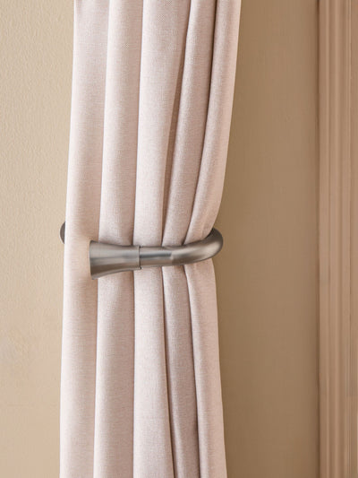 Next Brushed Silver Trumpet Curtain Holdbacks (Set of 2) - 16.5cm- Buy online at McGrocer