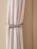 Brushed silver trumpet curtain holdbacks set of 2, imported from the UK