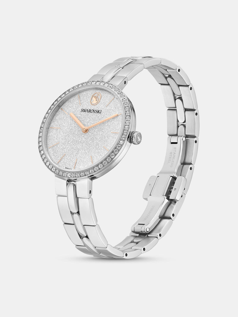 Swarovski Cosmopolitan silver tone watch, imported from the UK