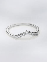 Next The Diamond Store Sterling Silver 0.15ct Lab Diamond Wishbone Ring- Buy online at McGrocer