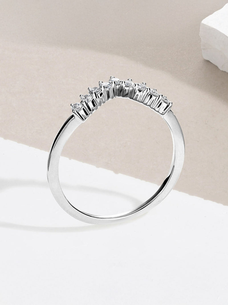 The Diamond Store lab diamond wishbone ring 0.15ct - British product