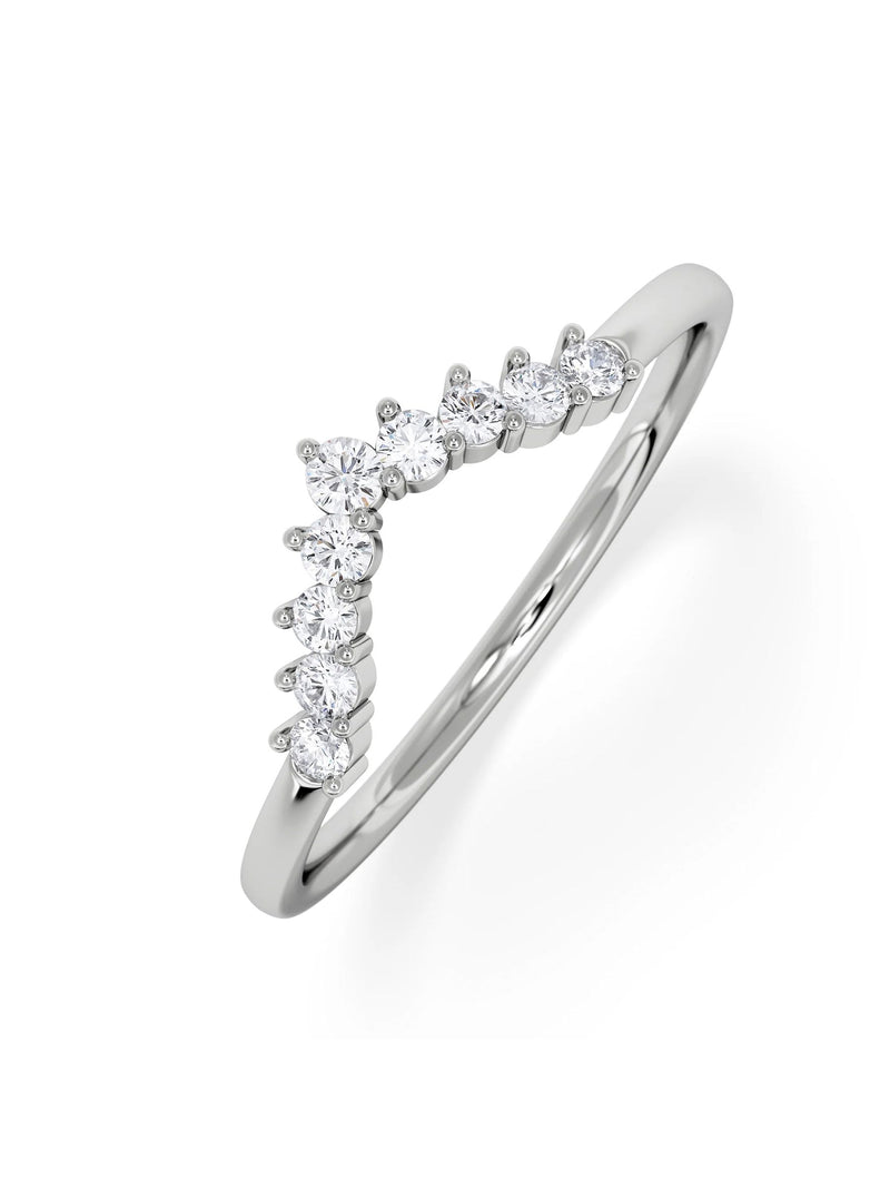 The Diamond Store lab diamond wishbone ring 0.15ct - British product