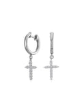 The Diamond Store Stellato Cross hoop earrings 0.24ct, UK version