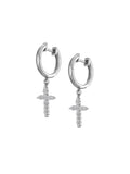 The Diamond Store Stellato Cross hoop earrings 0.24ct, UK version
