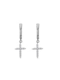 The Diamond Store Stellato Cross hoop earrings 0.24ct, UK version