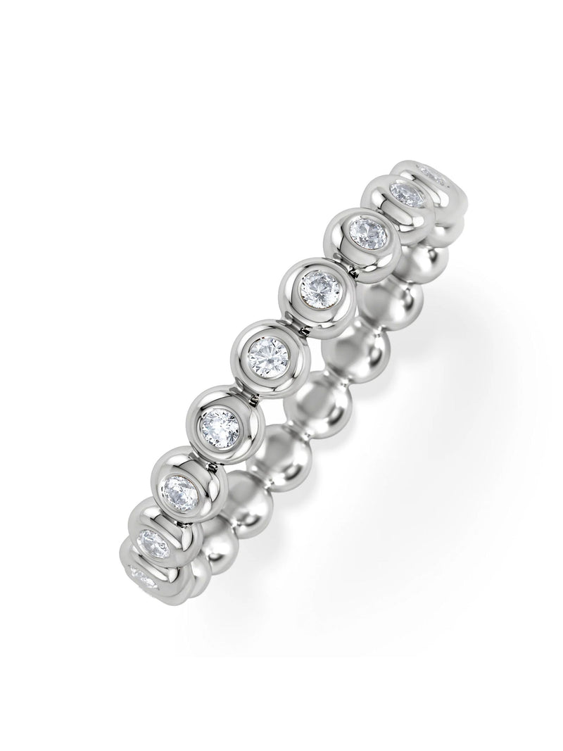 The Diamond Store sterling silver 0.33ct lab diamond eternity ring (British brand)