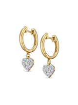 Next The Diamond Store White Heart Pave Drop Huggie Lab Diamond Earrings 0.29ct 18k Gold Vermeil- Buy online at McGrocer