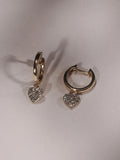 The Diamond Store heart pavé drop huggie earrings 0.29ct (British brand)