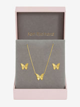Next Jon Richard Gold Tone Diamond Cut Butterfly Jewellery Set- Buy online at McGrocer