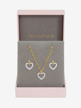 Next Jon Richard Two Tone Open Heart Jewellery Set in Gift Box- Buy online at McGrocer