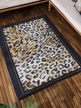 Next Paoletti Black or Gold Leopard Printed Indoor/Outdoor Rug 120x170cm- Buy online at McGrocer