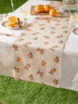 Next Furn Yellow Fruits Oranges Indoor/Outdoor Table Runner- Buy online at McGrocer