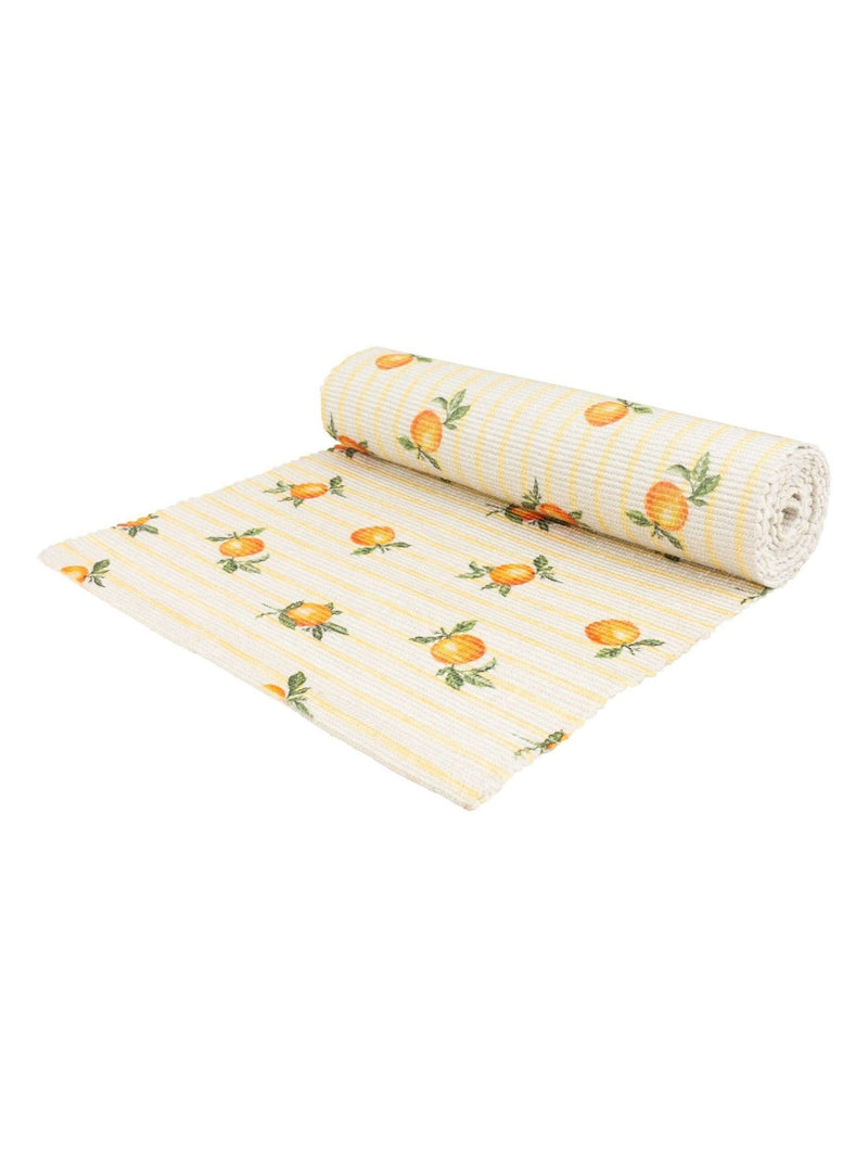 Furn yellow fruit table runner, imported from the UK
