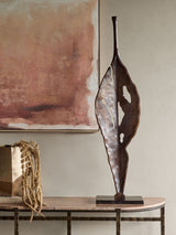Next Libra Interiors Bronze Moulton Twist Abstract Leaf Sculpture 124 cm- Buy online at McGrocer