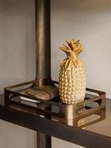 Next Libra Interiors Brown Tropics Reactive Glaze Pineapple Ceramic Ornament 31.5 cm- Buy online at McGrocer