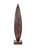 Libra Interiors Rustica Leaf outdoor sculpture 89cm - British product