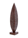 Libra Interiors Rustica Leaf outdoor sculpture 89cm - British product