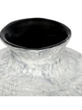Libra Interiors Lunel glazed white vase, large size, imported from the UK