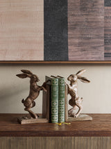 Next Libra Interiors Brown Hurrell Rustic Standing Hare Bookends- Buy online at McGrocer