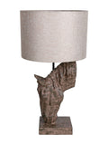 Libra Interiors brown horse lamp with shade - British product