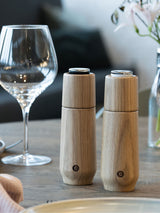 Next Crush Grind Set of 2 Oak Champagne Salt and Pepper Grinders- Buy online at McGrocer