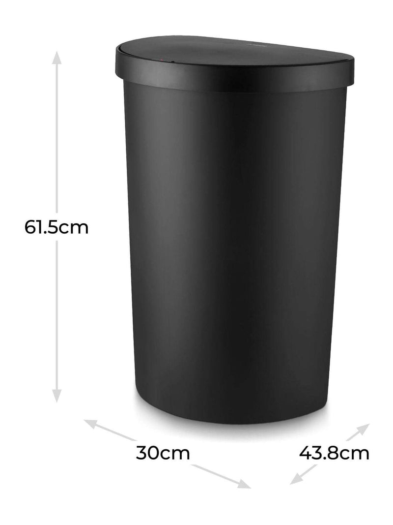 Tower black curved sensor bin 50L - British product