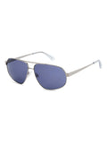 Prive Revaux silver rectangular geometrical sunglasses, UK version