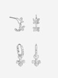 Inicio sterling silver plated butterfly and bumble bee earrings 2 pack (British brand)