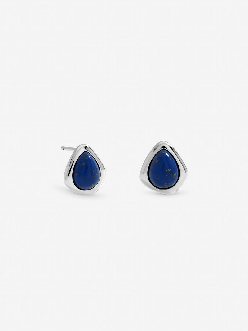 Inicio lapis polished stud earrings 10mm - British brand