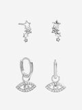 Inicio Celestial Earrings 2 Pack - sterling silver plated, imported from the UK