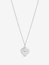 Next Inicio Sterling Silver Plated Pawprint Charm Personalised Heart Pendant- Buy online at McGrocer