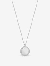 Next Inicio Sterling Silver Plated Beaded Edge Personalised Pendant- Buy online at McGrocer