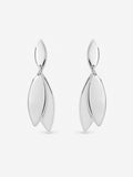 Inicio polished double drop earrings sterling silver plated, imported from the UK