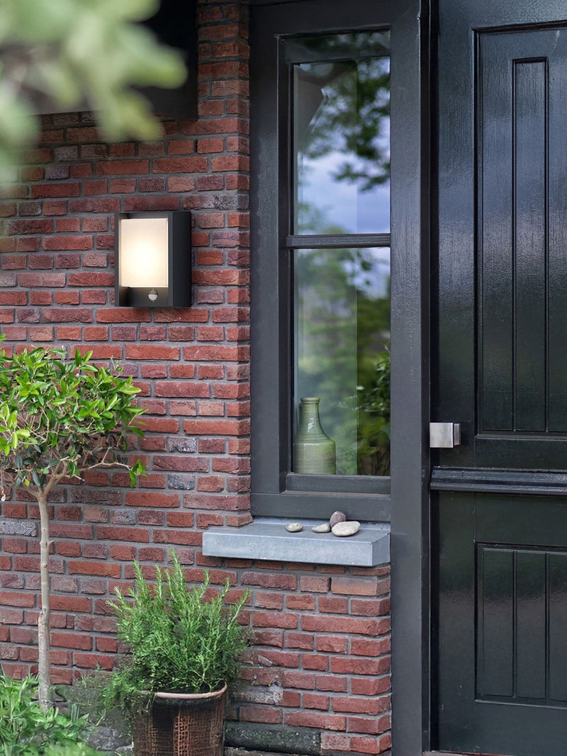 Philips black LED Arbour outdoor wall lantern with PIR sensor (British brand)