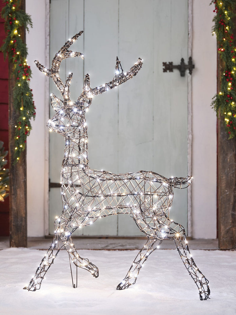 Lights4fun dual LED reindeer stag 1.15m - British product