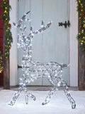 Lights4fun dual LED reindeer stag 1.15m - British product