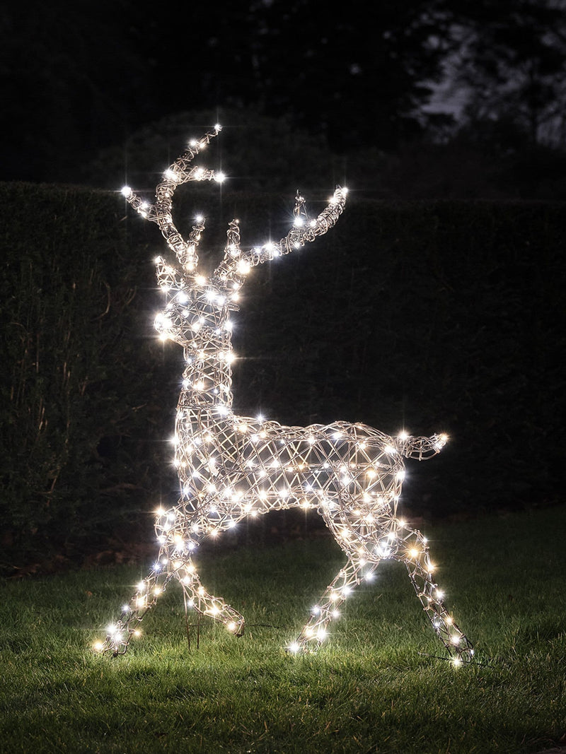 Lights4fun dual LED reindeer stag 1.15m - British product
