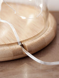 Lights4fun clear glass dome bell jar 20cm with wood base, UK version