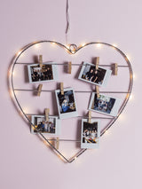 Next Lights4fun Silver Micro Light Heart with Pegs 35cm- Buy online at McGrocer