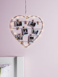 Lights4fun silver micro light heart 35cm - British product