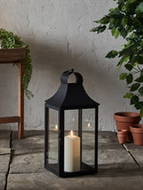 Next Lights4fun Albury Black Garden Lantern with TruGlow Candle 45cm- Buy online at McGrocer