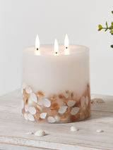 Next Lights4fun TruGlow LED Shell 3 Wick Candle 12.5cm- Buy online at McGrocer