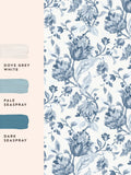 Laura Ashley wallpaper Dark Seaspray Adwick Trail 10m x 52cm - British product