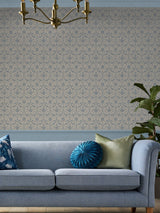 Next Laura Ashley Newport Blue Endale Trellis Wallpaper - 10m x 52cm- Buy online at McGrocer