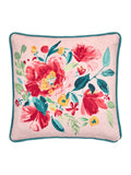 Dreams & Drapes red poppy velvet cushion 43cm, UK version